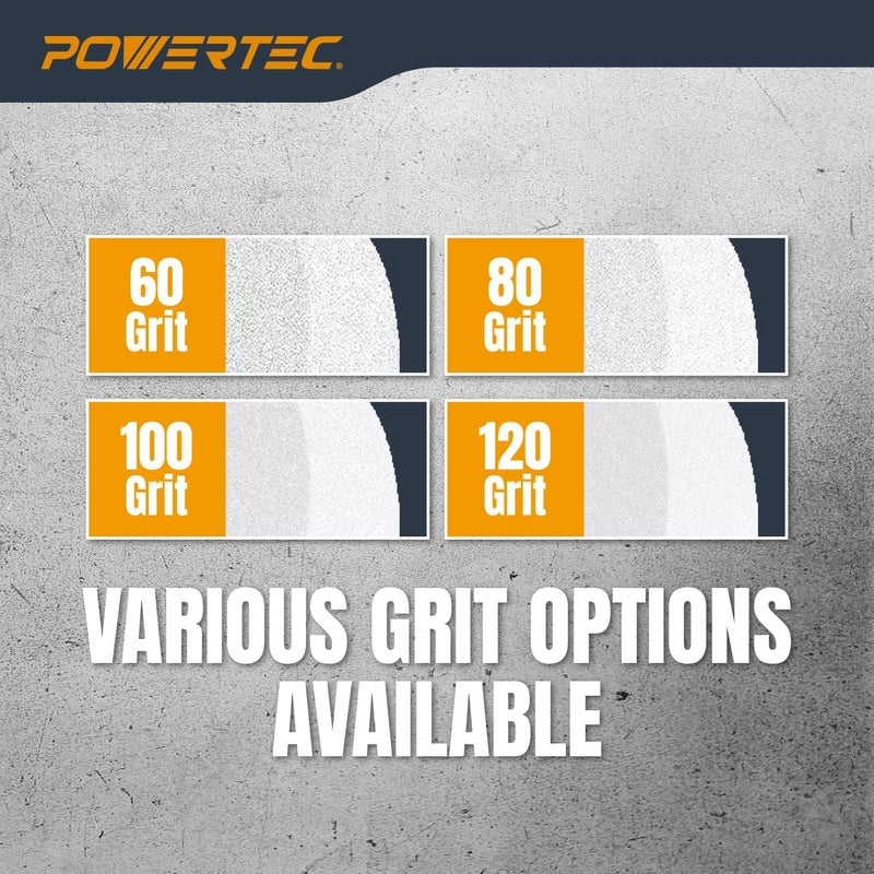 POWERTEC Bench Grinder Wheel 2PK, 8 Inch Grinding Wheel 120 Grit, White Aluminum Oxide, 8 Bench Grinder Wheels for Pedestal & Benches, 1" Thick 5/8" Arbor, Sharpening Shaping Drill Bit Knife -15505-P2 - Image 3